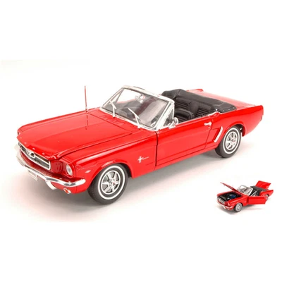 FORD MUSTANG CABRIO 1964 RED 1:18 Welly Auto Stradali Modellino Nuovo - Immagine 1 di 3