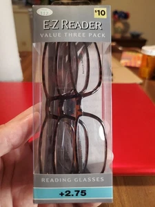 ESSENTIALS Foster Grant Value 3er Pack Lesebrille Stärke: +2,75 braunes Gestell - Bild 1 von 6