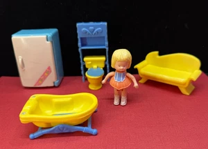 Vintage Kameny 1990s ☆ My Sweet Home ☆ Small Dollhouse Furniture & Doll - Lot C - Imagen 1 de 8