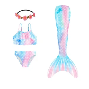 Mermaid Tails, Mermaid Tails For Swiming For Girls,4 PCS Girls Swimsuit 3-4Y - Picture 1 of 9