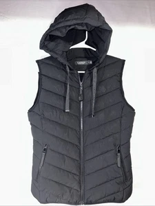 RALPH LAUREN LRL Black  HOODED Puffer Insulated VEST Jacket Womens Size Medium - Picture 1 of 8