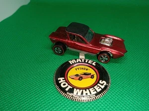 Vintage Hot Wheels Redline 1967 Python "Red" w/ Brown Interior Nice One - Picture 1 of 8