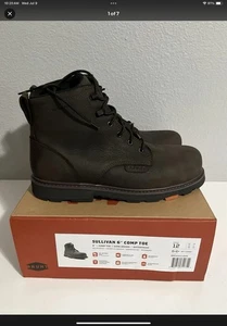 Brunt Sullivan 6’ Comp Toe Waterproof Boots Brown Size 12 Nwb - Picture 1 of 7