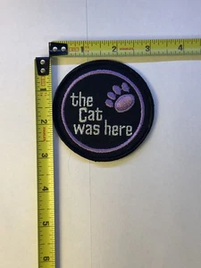 Vintage 70er Jahre "The Cat Was Here" Arctic Cat Snowmobile Patch bestickt NEU - Bild 1 von 4