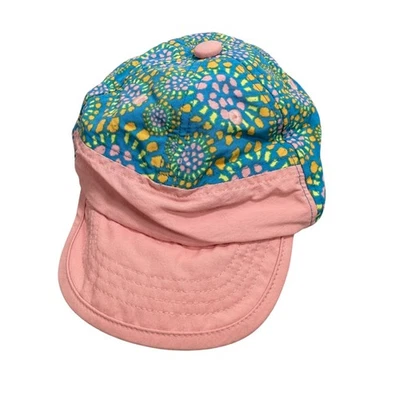 Boné chapéu Patagonia meninas 12 meses rosa verde bebê baggies Capilene náilon externo - Imagem 1 de 4