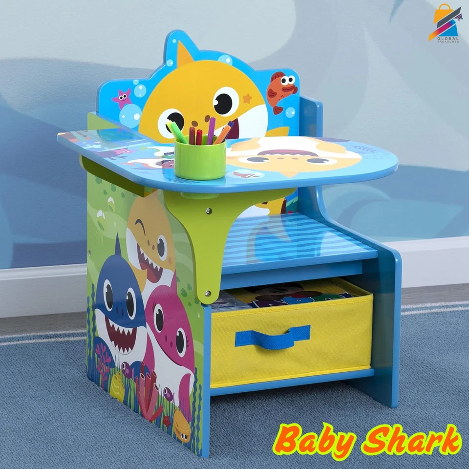 Столик стул детский акула с контейнером для хранения детский для изучения искусства ребенка ясельного возраста Delta - Изображение 1 из 4