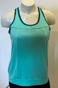 NWT PrAna Gabrielle Tank Top sz M Bermuda teal green built in bra - Picture 1 of 9