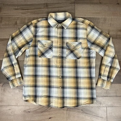 Camisa Pendleton Para Hombre Talla L Beach Shack Cuadros Abotonada Manga Larga Amarillo Gris Foto 1 de 4
