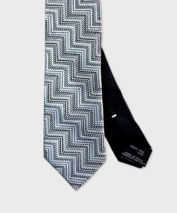 Missoni Dreifachkrawatte aus Seide geometrischer Druck, grau CR7ASEU99960005 - Bild 1 von 2
