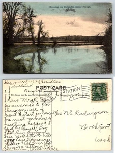 Postal X408 Oregon Noche en Columbia River Slough 1908 - Imagen 1 de 1