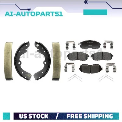 For 1993-1998 Nissan Altima Front Brake Pads Rear Drum Brake Shoes - Image 1 of 4