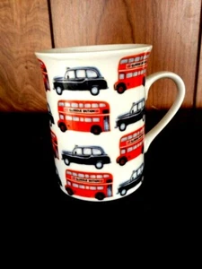 London England Coffee Tea Mug Cup By Glorious Britain Double Decker Buses Cabs - Picture 1 of 4