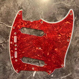 Celluloid Nitrate Tortoise pickguard for MIJ Fender Mustang MG-65 - Picture 1 of 8