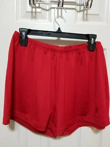 Prince Womens Athletic Shorts Size L Red Elastic Waist - Picture 1 of 2