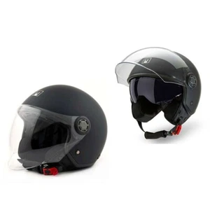 HLDJ101 Helm Mph Jet One Doppelt Visier Matt Black Belfast Schwarz Matt Größe XL - Picture 1 of 1