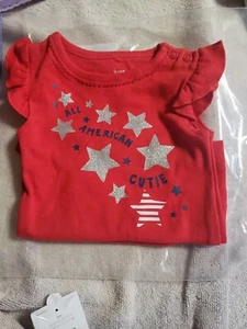 Carters Einteiler rot 6 Monate All American Cutie Baby Mädchen Sterne und Streifen - Bild 1 von 6