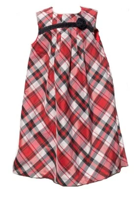 Vestido de verano a cuadros rojo blanco negro talla 5 Carter's para niñas Foto 1 de 4