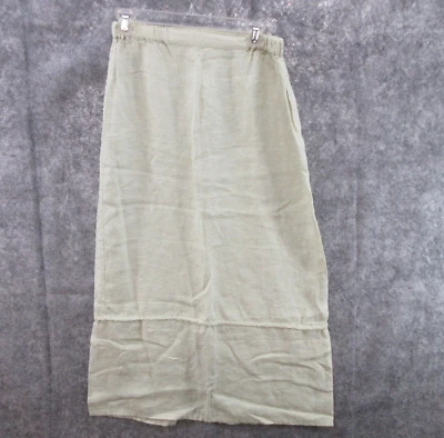 Falda de Lino Pequeña Maxi Forrada Cintura Elástica con Bolsillos FLAX Designs Nueva Foto 1 de 4