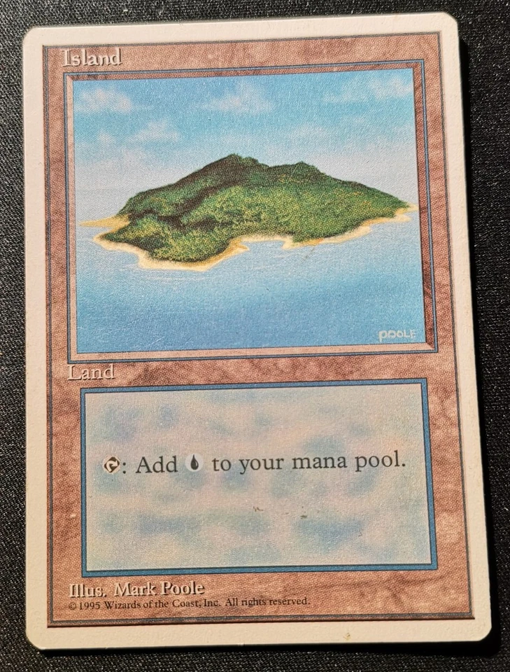 Island - B - 4th Edition - Mark Poole - MTG - NM - EN - Image 1 of 1