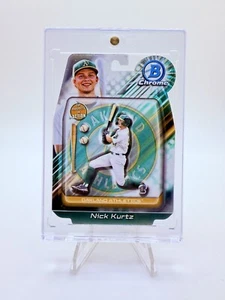 2024 Bowman Chrome Bowman In Action Nick Kurtz #BIA-3 Oakland Athletics - Picture 1 of 2
