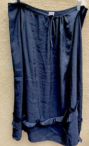 Lilith France Maxi skirt size XL / 44 lagenlook steampunk ruffle at hem Black - Picture 1 of 8
