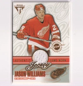 2002-03 Pacific Trading Titanium Game Used Jersey Jason Williams /1270 Red Wings - Picture 1 of 2