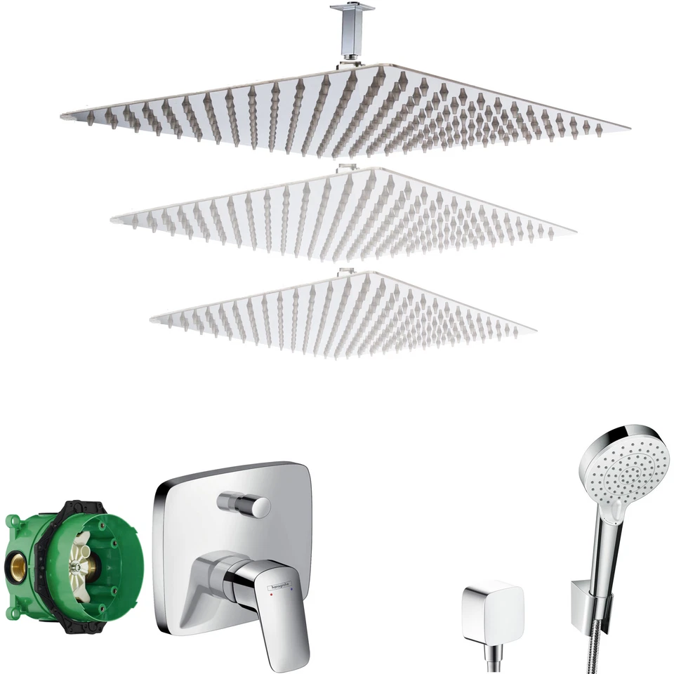 Hansgrohe Set Kopfbrause zur Auswahl Logis Unterputz Deckenanschluss Ibox A51D - Bild 1 von 4