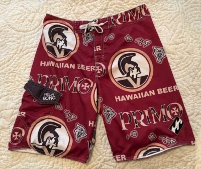 Billabong Kamehameha Primo Cerveza Hawaiana Tabla Surf Natación Pantalones Cortos Camisa Shaka 34 Foto 1 de 4