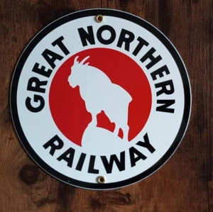 Great Northern Railway RR   Porcelain Sign Home Office Shop Den Garage Decor - Picture 1 of 1