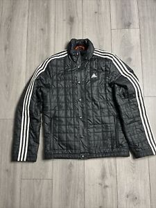 Vintage Adidas Men’s Puffer Original Jacket Black Size S 3 Stripe Terrace Retro