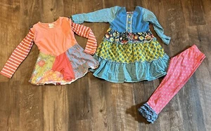 Jelly The Pug Layered Dress Matilda Jane Patchwork Top & Cortland Pants Girls 6 - Picture 1 of 8