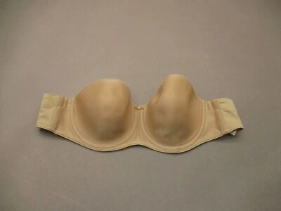 Sujetador 34DD Fantasie para mujer beige forrado con aros banda ancha cierre trasero sin tirantes 6C Foto 1 de 4