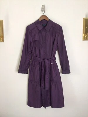 Gabardina Escada Sport púrpura fucsia 40 (M/10) bolsillos con botones/cinturón en capas Foto 1 de 4