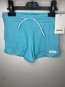 Converse Activewear Shorts Blue - Brand New With Tags - Kids Girls M 10-12 Years - Picture 1 of 3