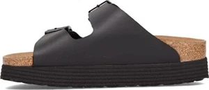 Papillio by Birkenstock Damen Arizona Grooved Sandale 1018520 schwarz Gr. 7 SCHMAL - Bild 1 von 5