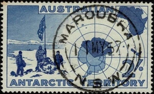 Postmark MAROUBRA 11 MY 57 N.S.W on 1 x 2/- AAT. - Picture 1 of 1