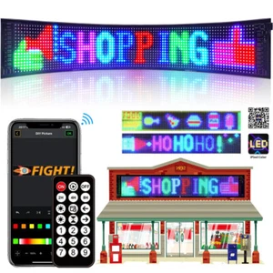 RGB LED Display Laufschrift Leuchtschrift Auto Werbetafel Programmierbar DHL - Bild 1 von 20