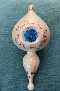 Vintage 1990s Santas Best European Style Hand Blown Glass Christmas Ornament 8” - Picture 1 of 13