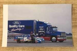 Lake Speed Nascar Racing Ford Transporter Photo Postcard - Picture 1 of 3