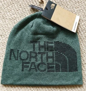 Genuine THE NORTH FACE Dark Sage Heather Banner Reversible BEANIE Hat NFbox2 - Picture 1 of 7