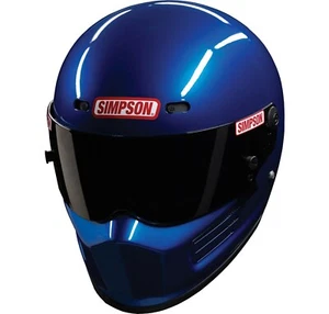 Simpson Super Bandit Helmet Lid Race Snell SA2020 - Blue Size Small to XX Large - Picture 1 of 6