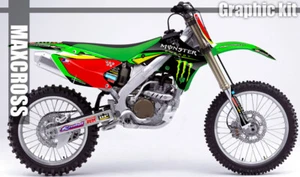 KAWASAKI KX250F KX450F 2006 - 2008 MAXCROSS GRAPHICS STICKER DECAL FULL KIT MS2 - Picture 1 of 4