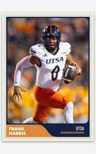 Frank Harris  NMT Custom Art Football Card! UTSA Roadrunners!