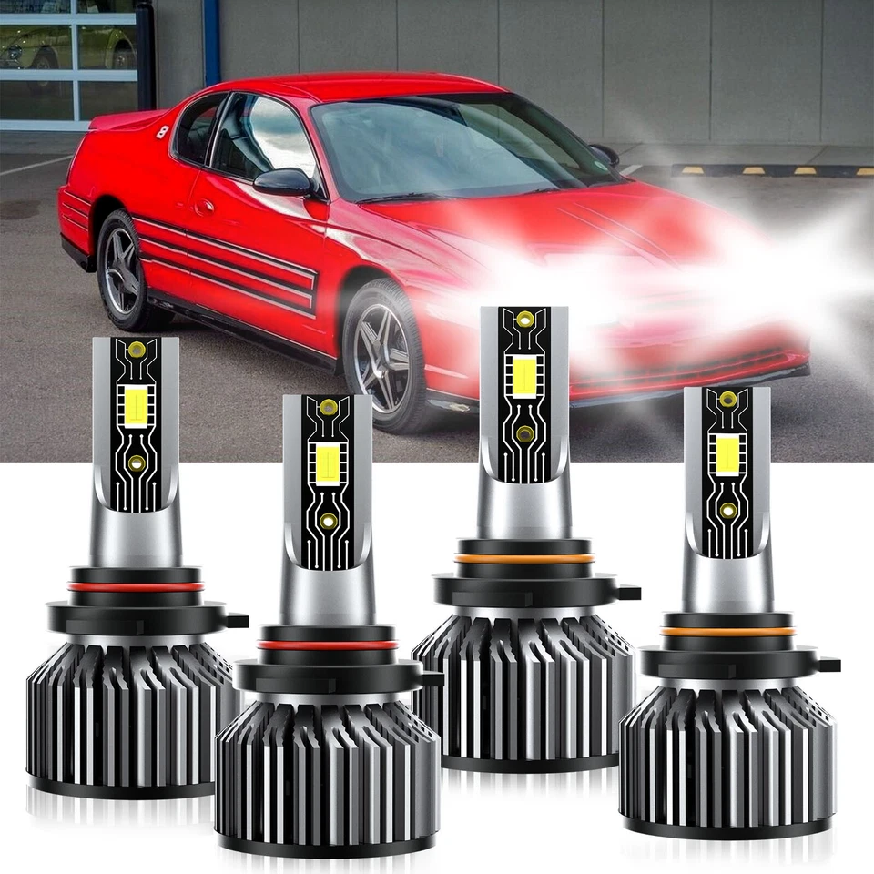For Chevrolet Monte Carlo 1995-2005 LED Headlight Bulb High Low Beam White Combo - Image 1 of 4