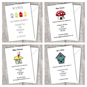 Carte cambio indirizzo ~ Nuova casa ~ Piatto ~ Include buste - Foto 1 di 5