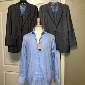 (2) TRAJE FUERTE Blazers de Lana (Talla 42R) y (1) TRAJE FUERTE Camisa de Vestir (Talla 16R) - Imagen 1 de 24