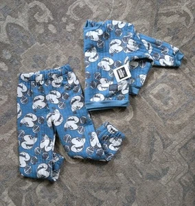 H&M MICKEY MOUSE 5T Disney Boys Unisex Sweatshirt Sweatpant Outfit Set Blue - Picture 1 of 9