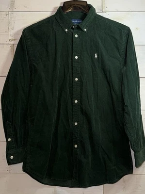 Camisa Polo Ralph Lauren Pana Abotonada Niños Talla XL 20 Verde Usada en Excelente Condición Foto 1 de 4