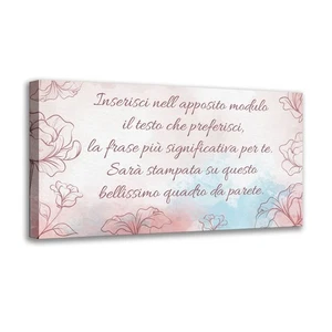 Quadro su tela personalizzabile con frase |Q873| Stampa decorativa da parete - Foto 1 di 2