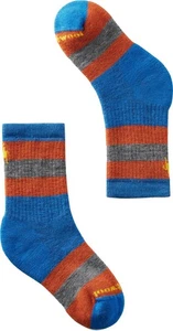 Smartwool Hike SW001690 Kids Medium Blue Striped Full Cushion Crew Socks BUU231 - Picture 1 of 8
